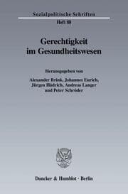 Cover von Gerechtigkeit im Gesundheitswesen