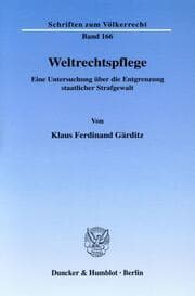 Cover von Weltrechtspflege.