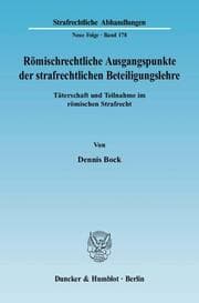 Cover von Römischrechtliche Ausgangspunkte der strafrechtlichen Beteiligungslehre.