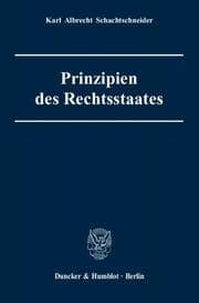 Cover von Prinzipien des Rechtsstaates.