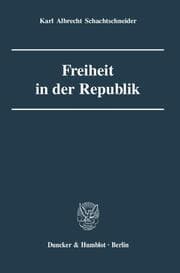 Cover von Freiheit in der Republik