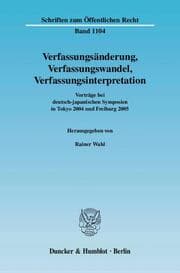 Cover von Verfassungsänderung, Verfassungswandel, Verfassungsinterpretation