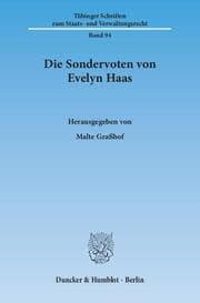 Cover von Die Sondervoten von Evelyn Haas.
