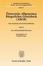 Cover von Österreichs Allgemeines Bürgerliches Gesetzbuch (ABGB) III