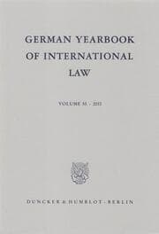 Cover von German Yearbook of International Law - Jahrbuch für Internationales Recht.