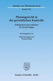Cover von Planungsrecht in der gerichtlichen Kontrolle