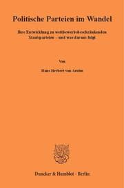 Cover von Politische Parteien im Wandel