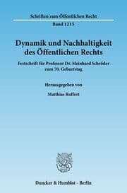 Cover von Dynamik und Nachhaltigkeit des Öffentlichen Rechts.