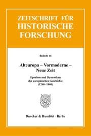 Cover von Alteuropa, Vormoderne, Neue Zeit
