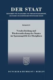 Cover von Verabschiedung und Wiederentdeckung des Staates im Spannungsfeld der Disziplinen