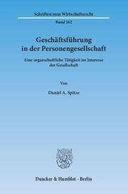 Cover von Geschäftsführung in der Personengesellschaft.