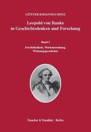 Cover von Leopold von Ranke in Geschichtsdenken und Forschung I/II