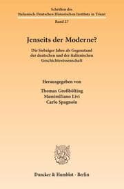 Cover von Jenseits der Moderne?