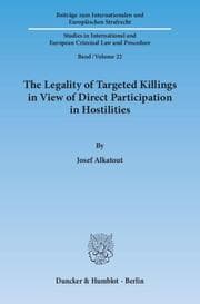 Cover von The Legality of Targeted Killings in View of Direct Participation in Hostilities.