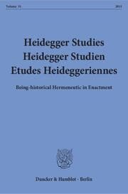 Cover von Heidegger Studies - Heidegger Studien - Etudes Heideggeriennes.