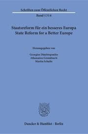 Cover von Staatsreform für ein besseres Europa - State Reform for a Better Europe.