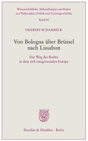 Cover von Von Bologna über Brüssel nach Lissabon.