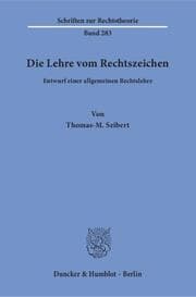 Cover von Die Lehre vom Rechtszeichen.