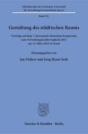 Cover von Gestaltung des städtischen Raums.