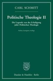Cover von Politische Theologie II