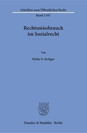 Cover von Rechtsmissbrauch im Sozialrecht.