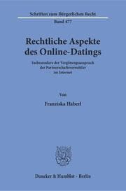 Cover von Rechtliche Aspekte des Online-Datings.