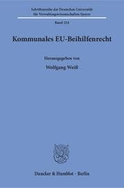 Cover von Kommunales EU-Beihilfenrecht.