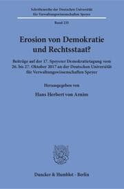 Cover von Erosion von Demokratie und Rechtsstaat?