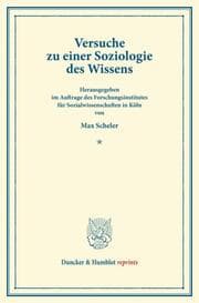 Cover von Versuche zu einer Soziologie des Wissens.
