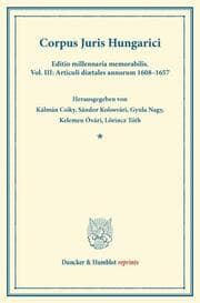 Cover von Corpus Juris Hungarici.