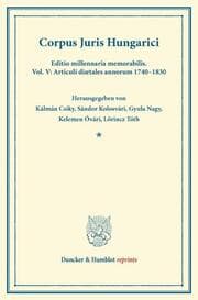 Cover von Corpus Juris Hungarici.