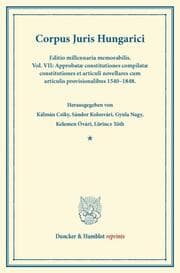 Cover von Corpus Juris Hungarici.