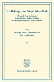 Cover von Drei Beiträge zum bürgerlichen Recht.