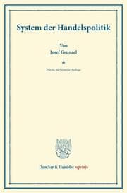 Cover von System der Handelspolitik.