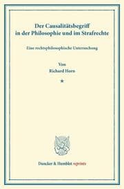 Cover von Der Causalitätsbegriff in der Philosophie und im Strafrecht.