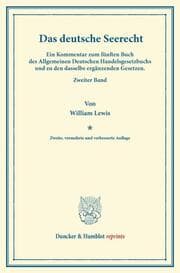 Cover von Das deutsche Seerecht.