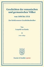 Cover von Geschichten der romanischen und germanischen Völker