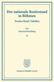 Cover von Der nationale Besitzstand in Böhmen.