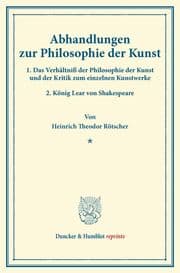 Cover von Abhandlungen zur Philosophie der Kunst.