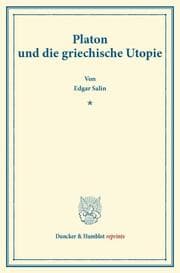 Cover von Platon und die griechische Utopie.