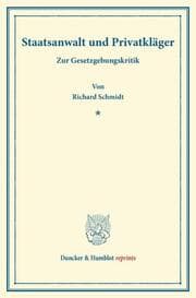 Cover von Staatsanwalt und Privatkläger.