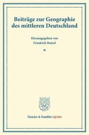 Cover von Beiträge zur Geographie des mittleren Deutschland.