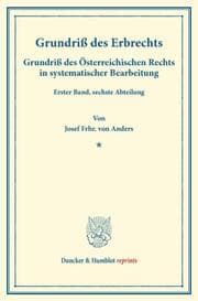 Cover von Grundriß des Erbrechts.