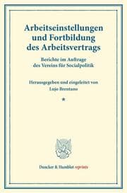 Cover von Arbeitseinstellungen und Fortbildung des Arbeitsvertrags.