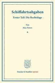 Cover von Schiffahrtsabgaben.