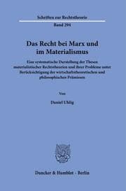 Cover von Das Recht bei Marx und im Materialismus.