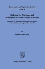 Cover von Haftung für Werbung auf urheberrechtsverletzenden Websites.