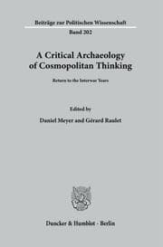 Cover von A Critical Archaeology of Cosmopolitan Thinking.