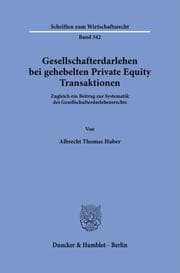 Cover von Gesellschafterdarlehen bei gehebelten Private Equity Transaktionen.