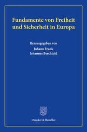 Cover von Fundamente von Freiheit und Sicherheit in Europa
